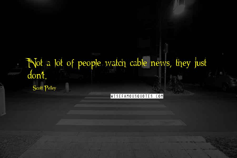 Scott Pelley Quotes: Not a lot of people watch cable news, they just don't.