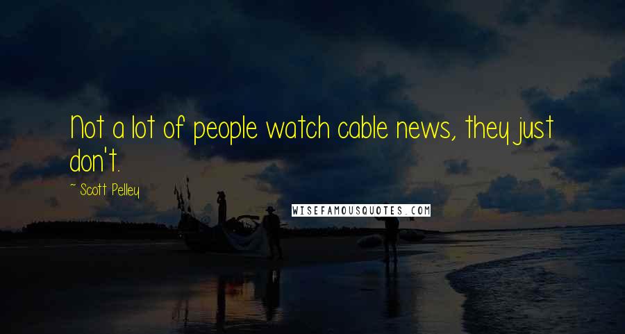 Scott Pelley Quotes: Not a lot of people watch cable news, they just don't.