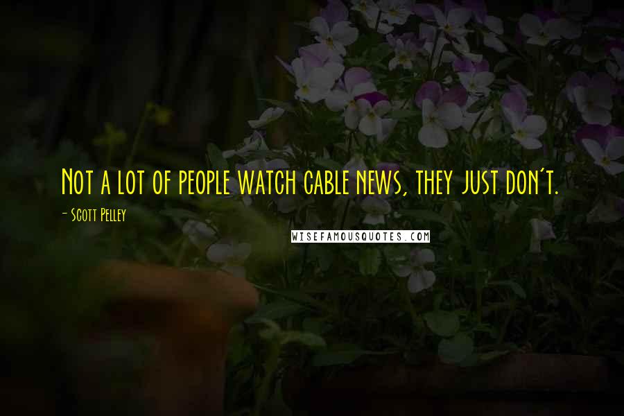 Scott Pelley Quotes: Not a lot of people watch cable news, they just don't.