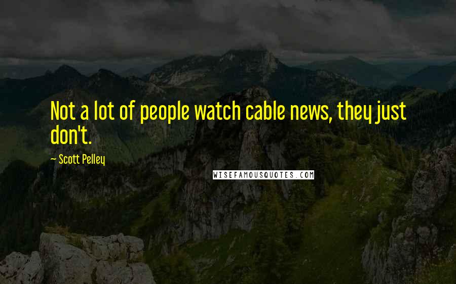 Scott Pelley Quotes: Not a lot of people watch cable news, they just don't.