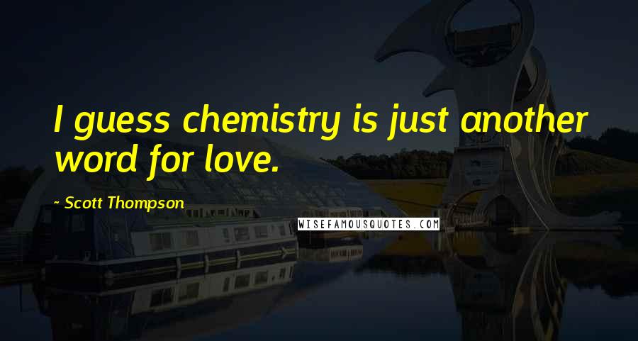 Scott Thompson Quotes: I guess chemistry is just another word for love.