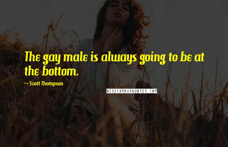 Scott Thompson Quotes: The gay male is always going to be at the bottom.