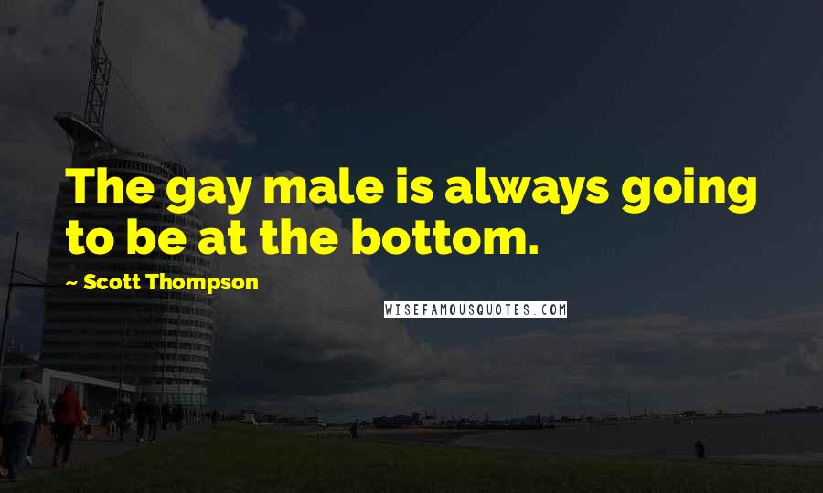 Scott Thompson Quotes: The gay male is always going to be at the bottom.