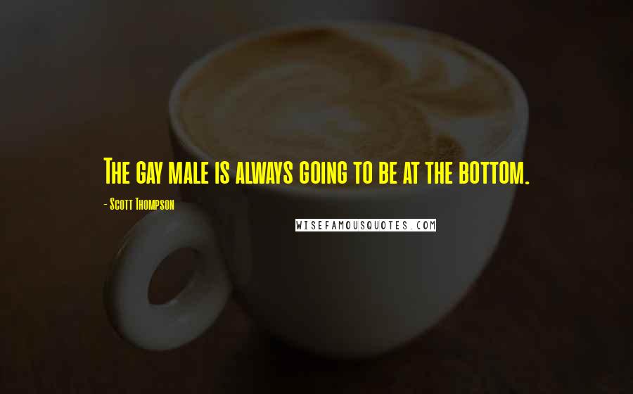 Scott Thompson Quotes: The gay male is always going to be at the bottom.