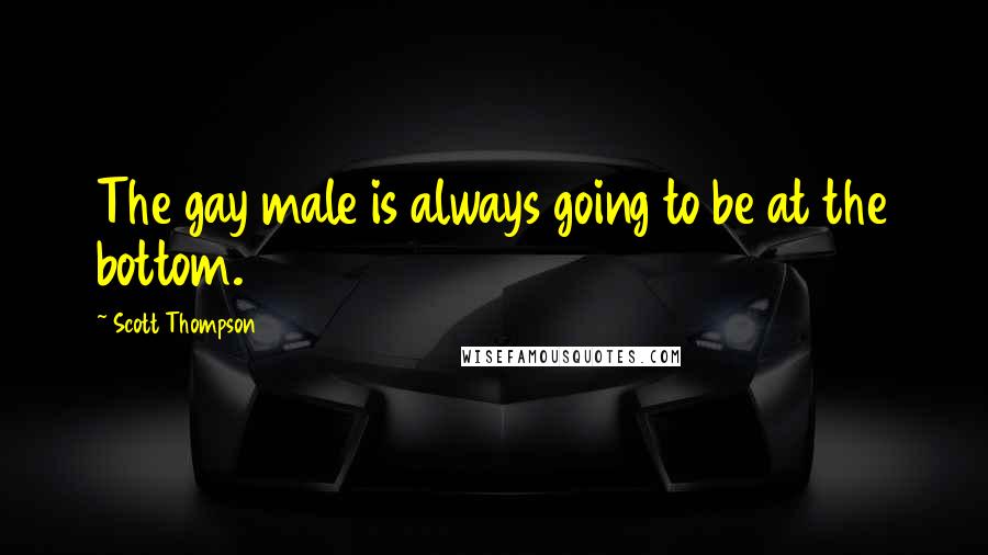 Scott Thompson Quotes: The gay male is always going to be at the bottom.