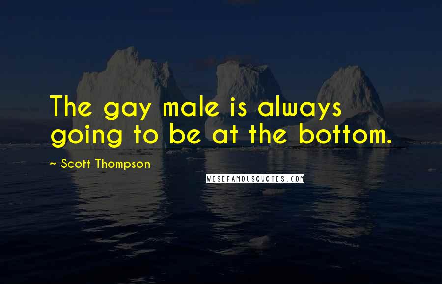 Scott Thompson Quotes: The gay male is always going to be at the bottom.
