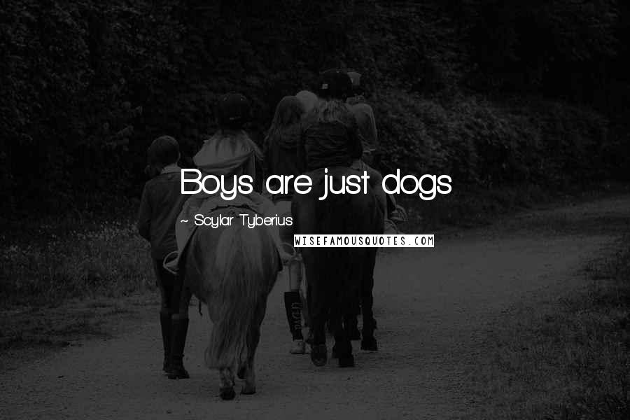 Scylar Tyberius Quotes: Boys are just dogs