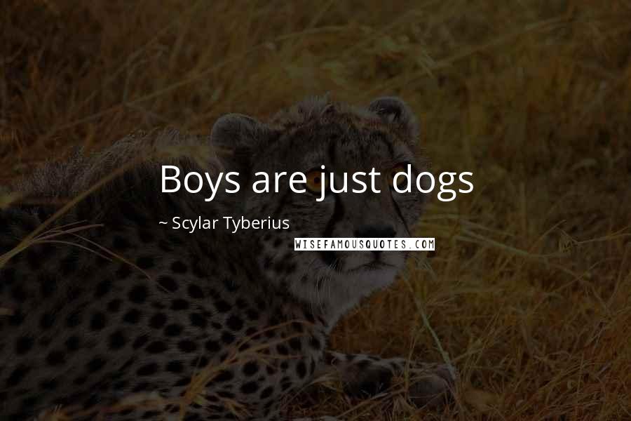 Scylar Tyberius Quotes: Boys are just dogs