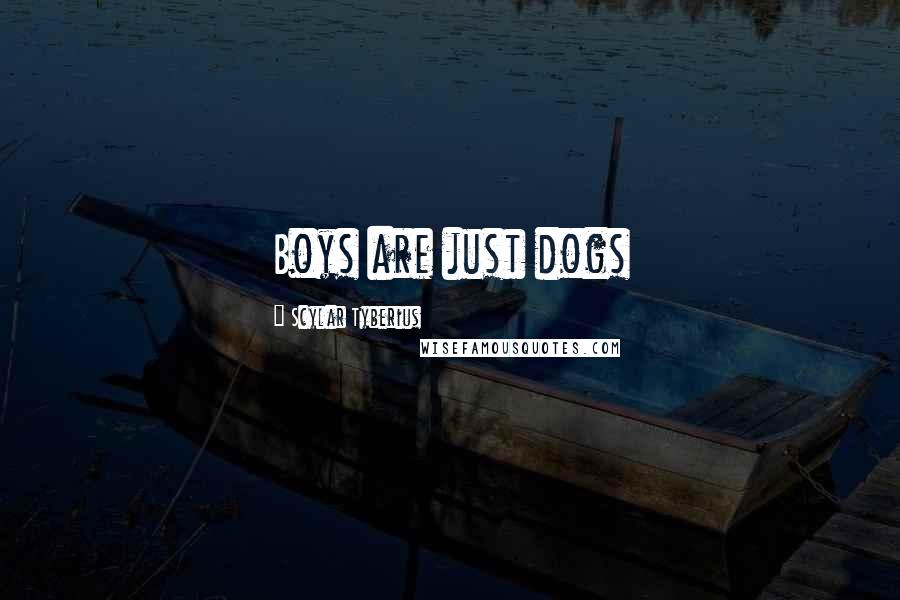 Scylar Tyberius Quotes: Boys are just dogs