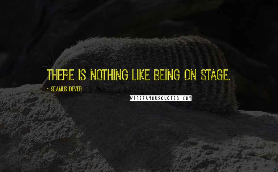 Seamus Dever Quotes: There is nothing like being on stage.