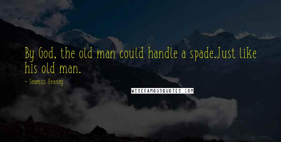 Seamus Heaney Quotes: By God, the old man could handle a spade.Just like his old man.
