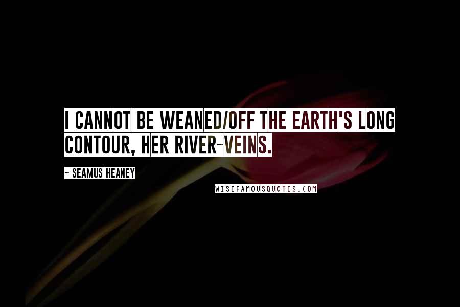 Seamus Heaney Quotes: I cannot be weaned/Off the earth's long contour, her river-veins.