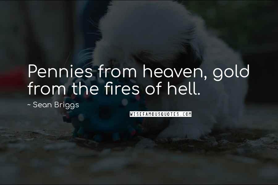 Sean Briggs Quotes: Pennies from heaven, gold from the fires of hell.