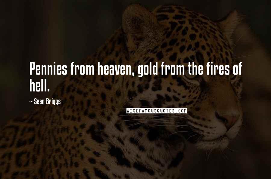 Sean Briggs Quotes: Pennies from heaven, gold from the fires of hell.