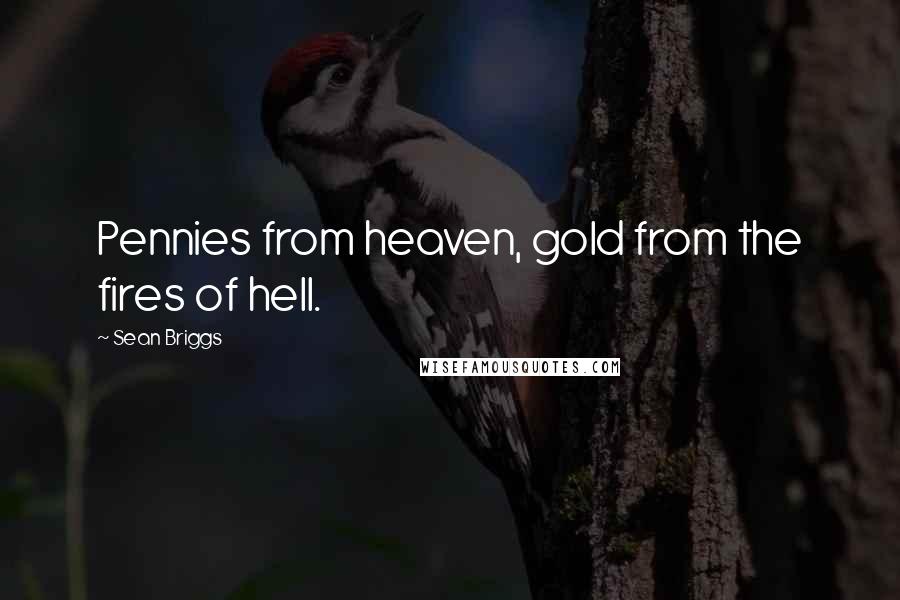 Sean Briggs Quotes: Pennies from heaven, gold from the fires of hell.