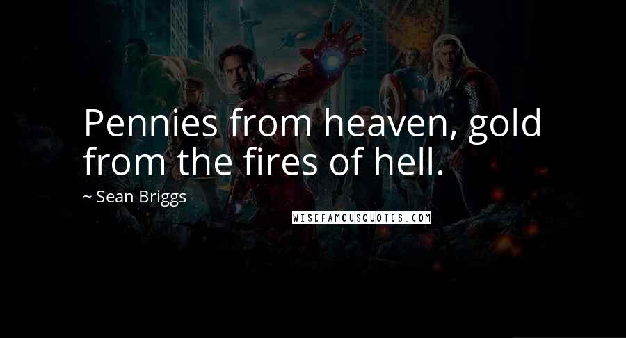 Sean Briggs Quotes: Pennies from heaven, gold from the fires of hell.