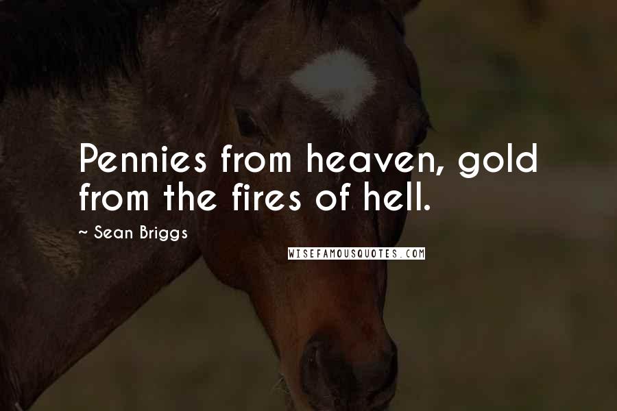 Sean Briggs Quotes: Pennies from heaven, gold from the fires of hell.