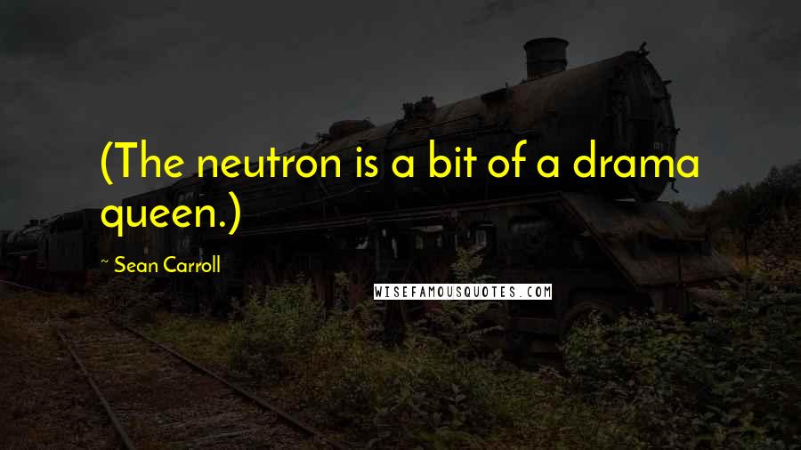 Sean Carroll Quotes: (The neutron is a bit of a drama queen.)