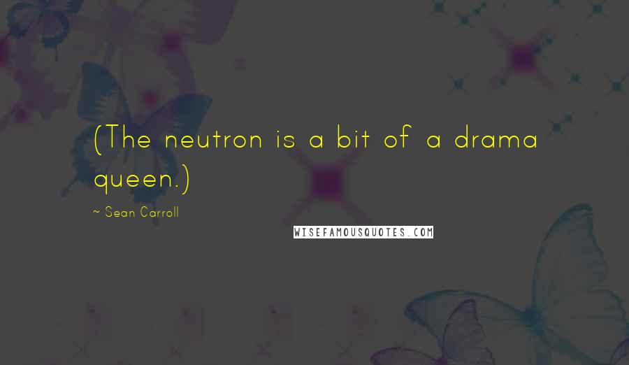 Sean Carroll Quotes: (The neutron is a bit of a drama queen.)