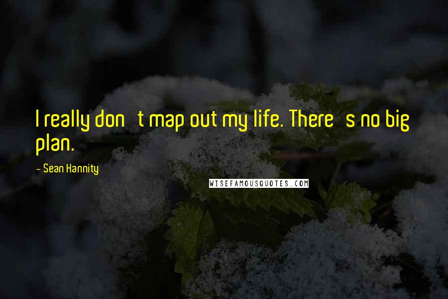 Sean Hannity Quotes: I really don't map out my life. There's no big plan.