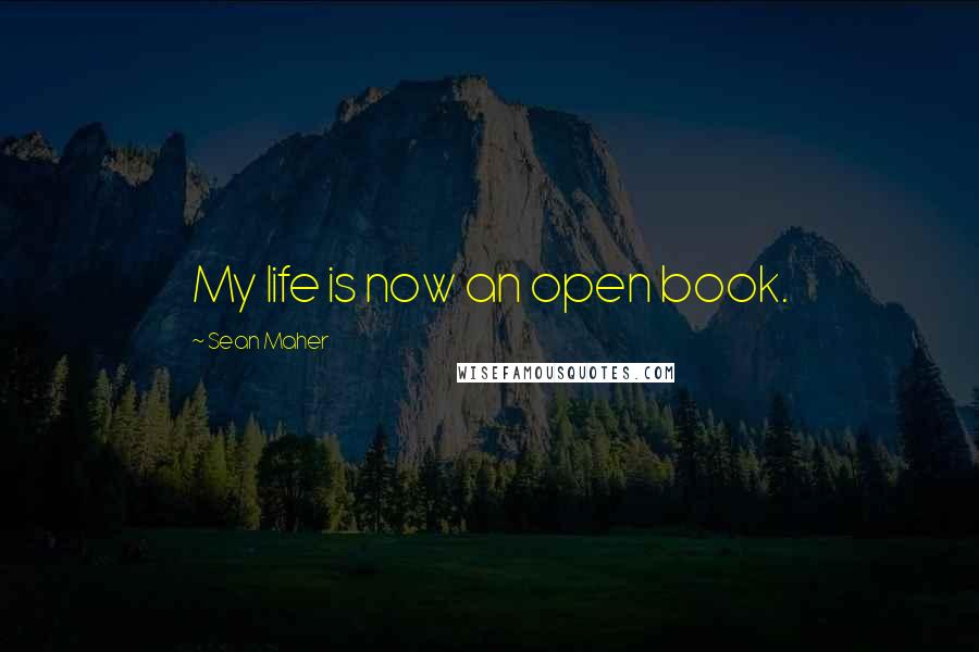 Sean Maher Quotes: My life is now an open book.