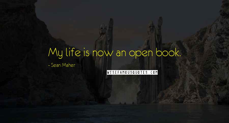 Sean Maher Quotes: My life is now an open book.