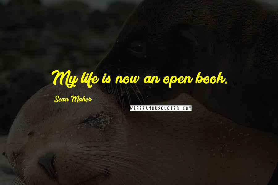 Sean Maher Quotes: My life is now an open book.