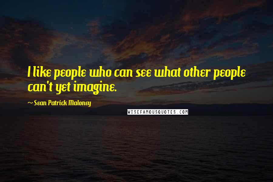 Sean Patrick Maloney Quotes: I like people who can see what other people can't yet imagine.