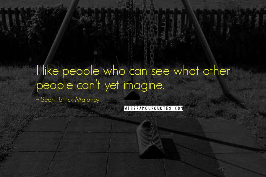 Sean Patrick Maloney Quotes: I like people who can see what other people can't yet imagine.