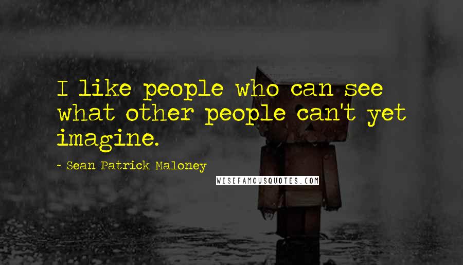 Sean Patrick Maloney Quotes: I like people who can see what other people can't yet imagine.
