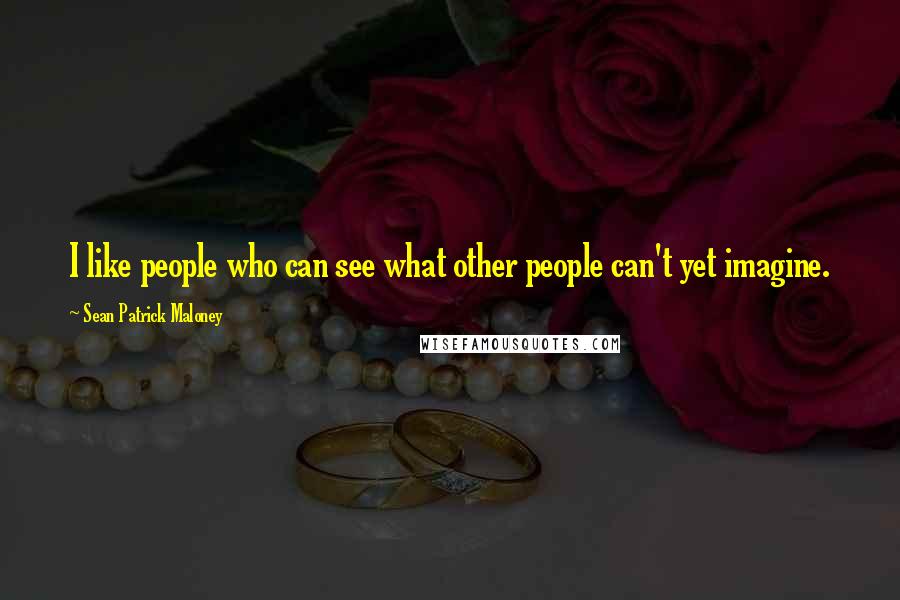 Sean Patrick Maloney Quotes: I like people who can see what other people can't yet imagine.