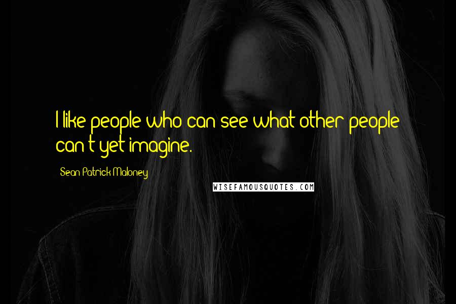 Sean Patrick Maloney Quotes: I like people who can see what other people can't yet imagine.
