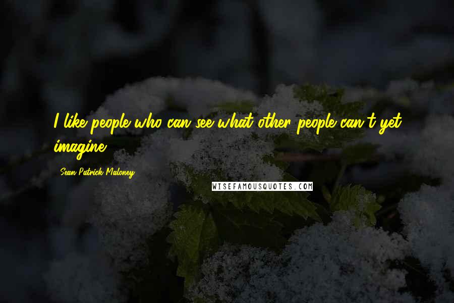 Sean Patrick Maloney Quotes: I like people who can see what other people can't yet imagine.
