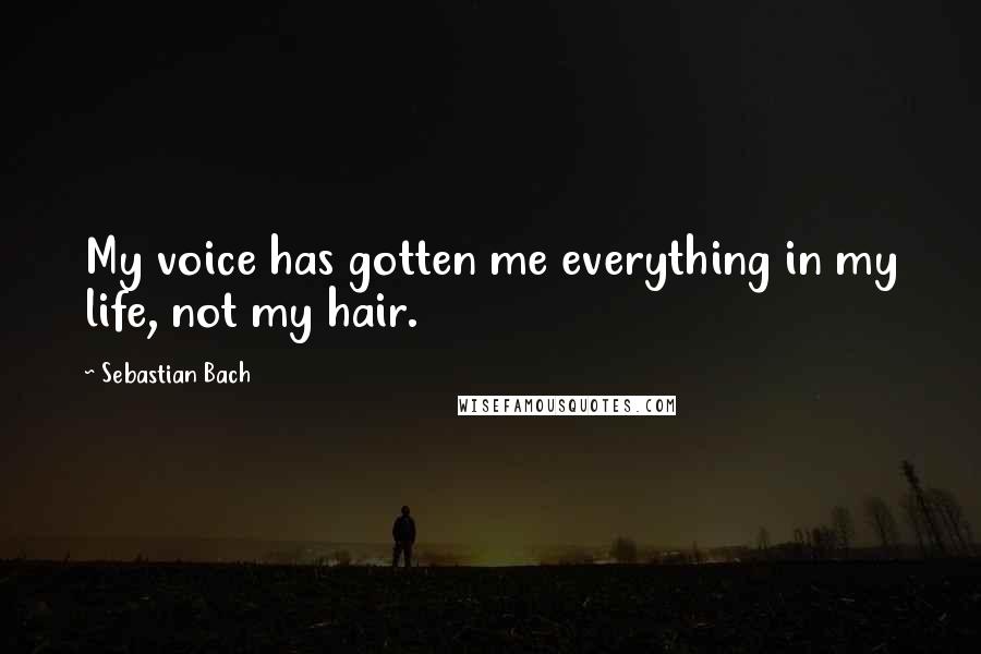 Sebastian Bach Quotes: My voice has gotten me everything in my life, not my hair.