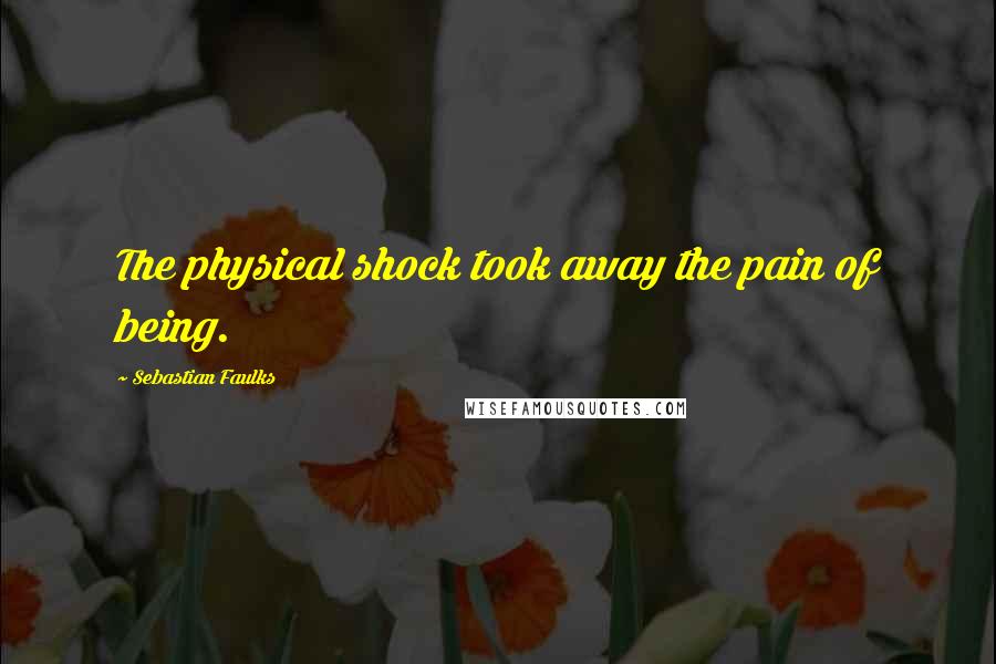 Sebastian Faulks Quotes: The physical shock took away the pain of being.