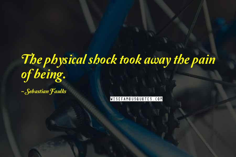 Sebastian Faulks Quotes: The physical shock took away the pain of being.