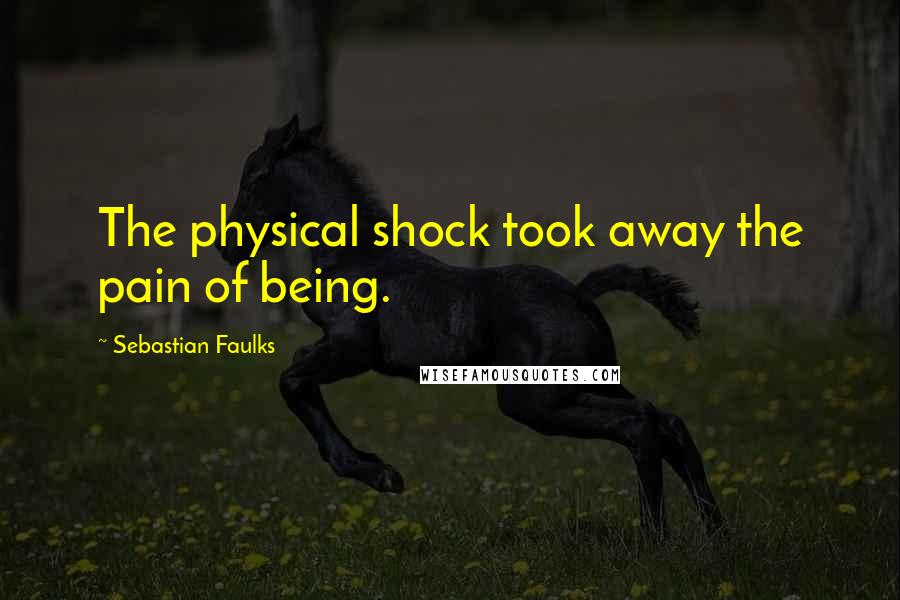Sebastian Faulks Quotes: The physical shock took away the pain of being.