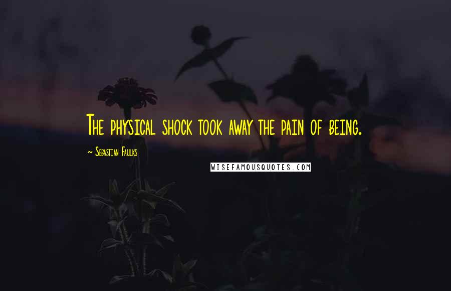 Sebastian Faulks Quotes: The physical shock took away the pain of being.