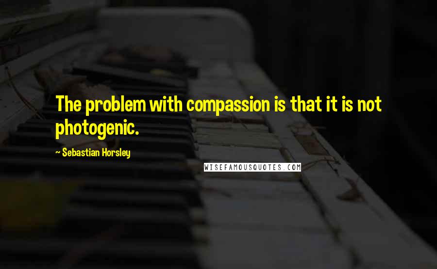Sebastian Horsley Quotes: The problem with compassion is that it is not photogenic.