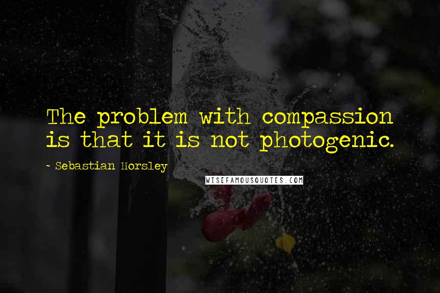 Sebastian Horsley Quotes: The problem with compassion is that it is not photogenic.