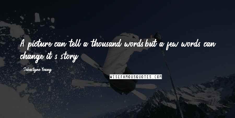 Sebastyne Young Quotes: A picture can tell a thousand words,but a few words can change it's story.