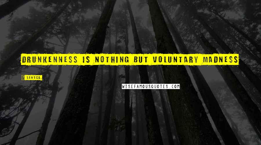 Seneca. Quotes: Drunkenness is nothing but voluntary madness