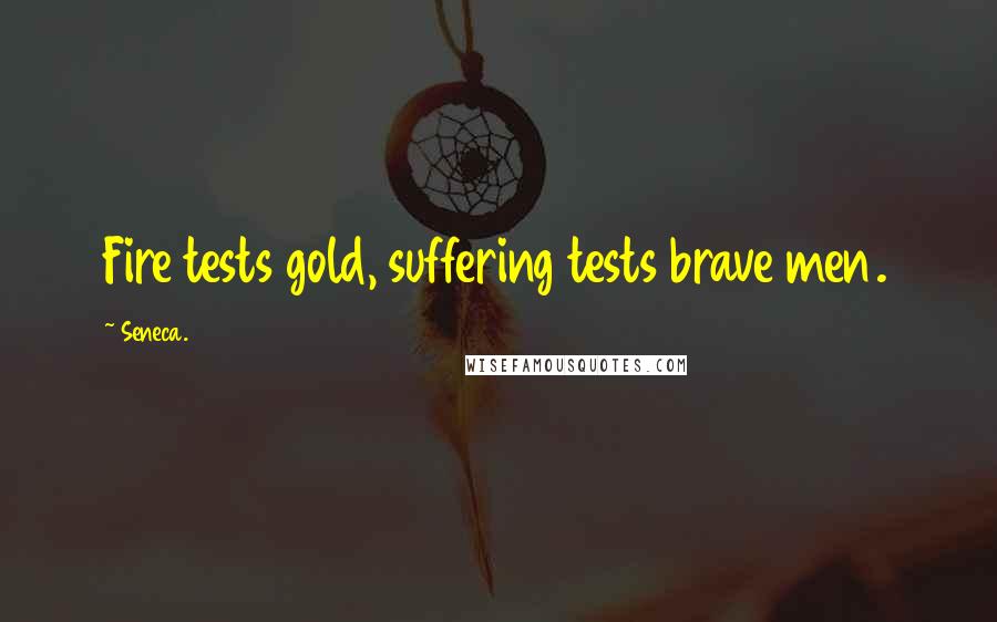 Seneca. Quotes: Fire tests gold, suffering tests brave men.