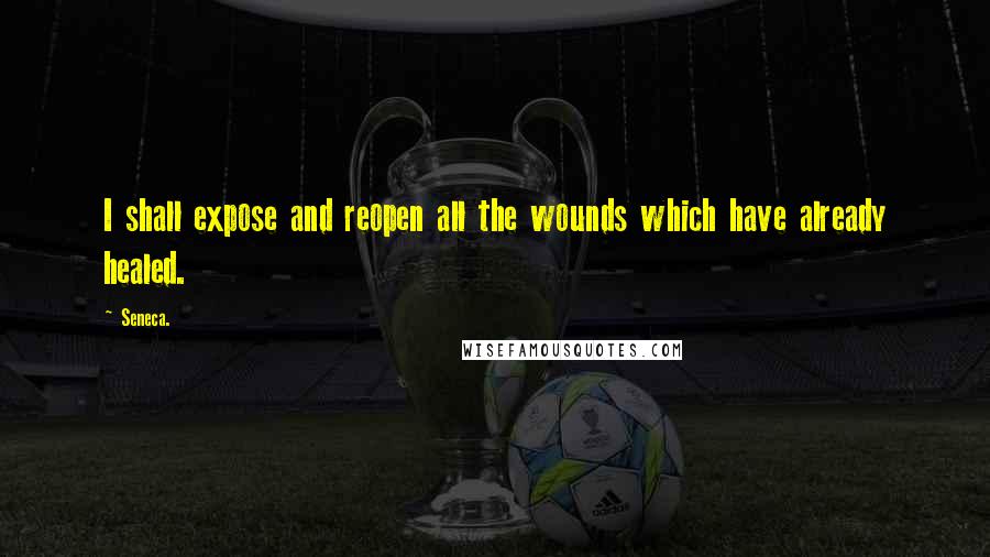 Seneca. Quotes: I shall expose and reopen all the wounds which have already healed.