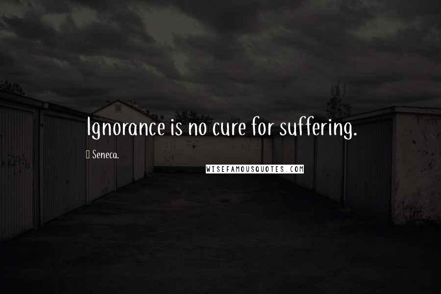 Seneca. Quotes: Ignorance is no cure for suffering.