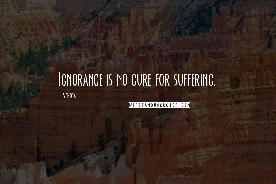 Seneca. Quotes: Ignorance is no cure for suffering.