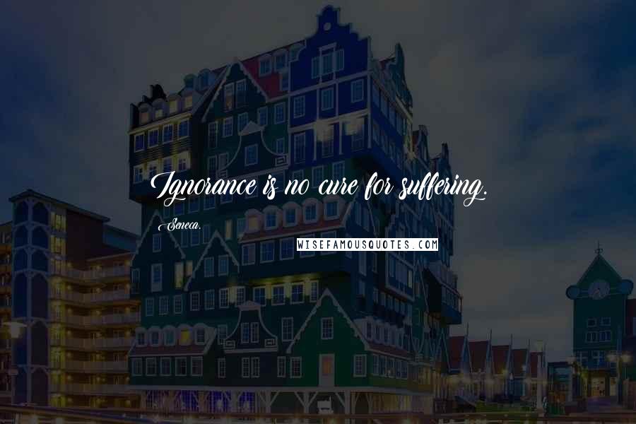 Seneca. Quotes: Ignorance is no cure for suffering.