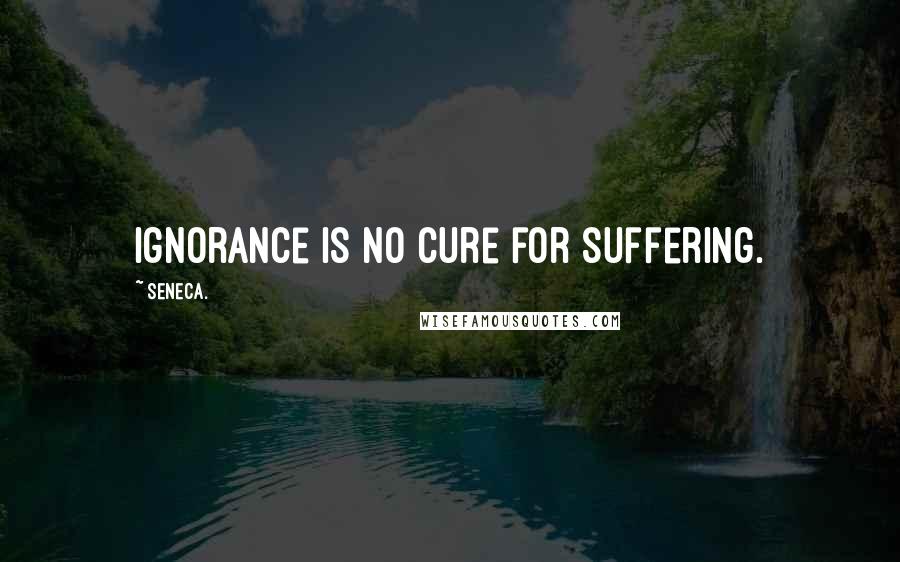 Seneca. Quotes: Ignorance is no cure for suffering.