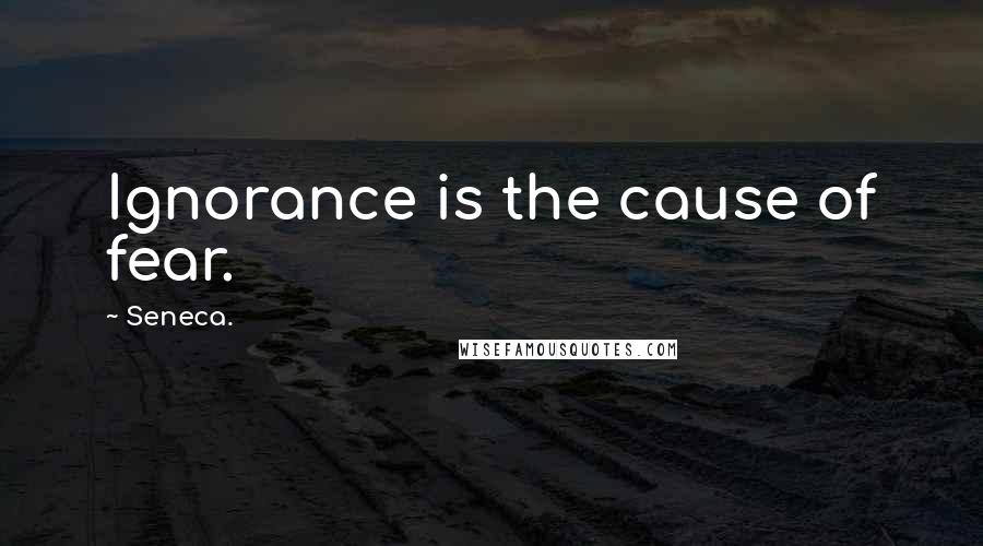 Seneca. Quotes: Ignorance is the cause of fear.