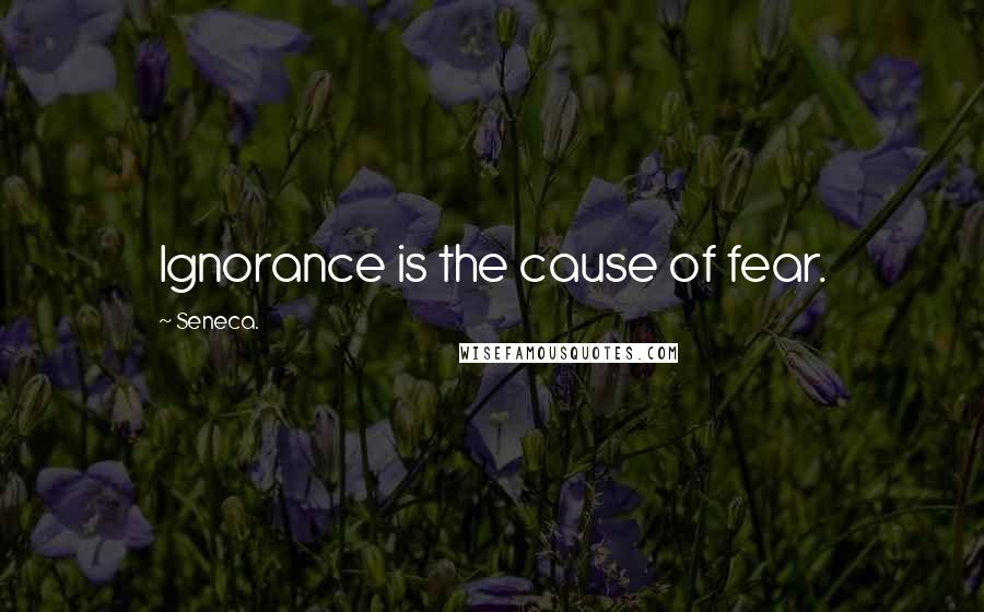 Seneca. Quotes: Ignorance is the cause of fear.